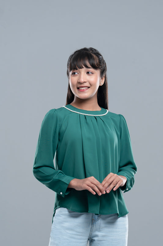 Junior Girls' Western Fashion Top (10-14 Years)