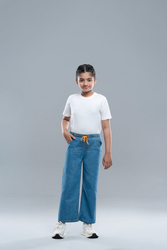 Girls' Denim Bottom (6-8 Years)