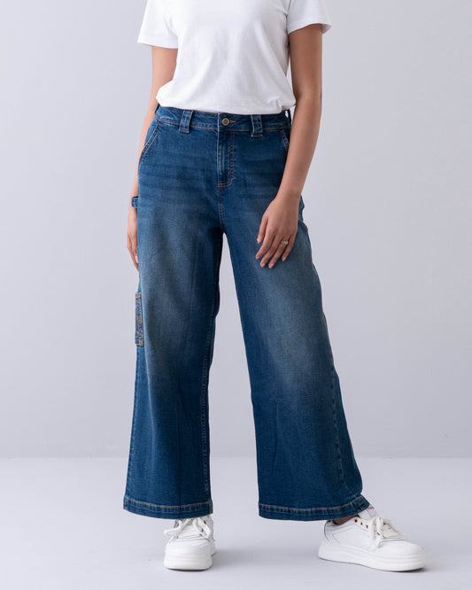 Wide-Leg High-Waist Denim