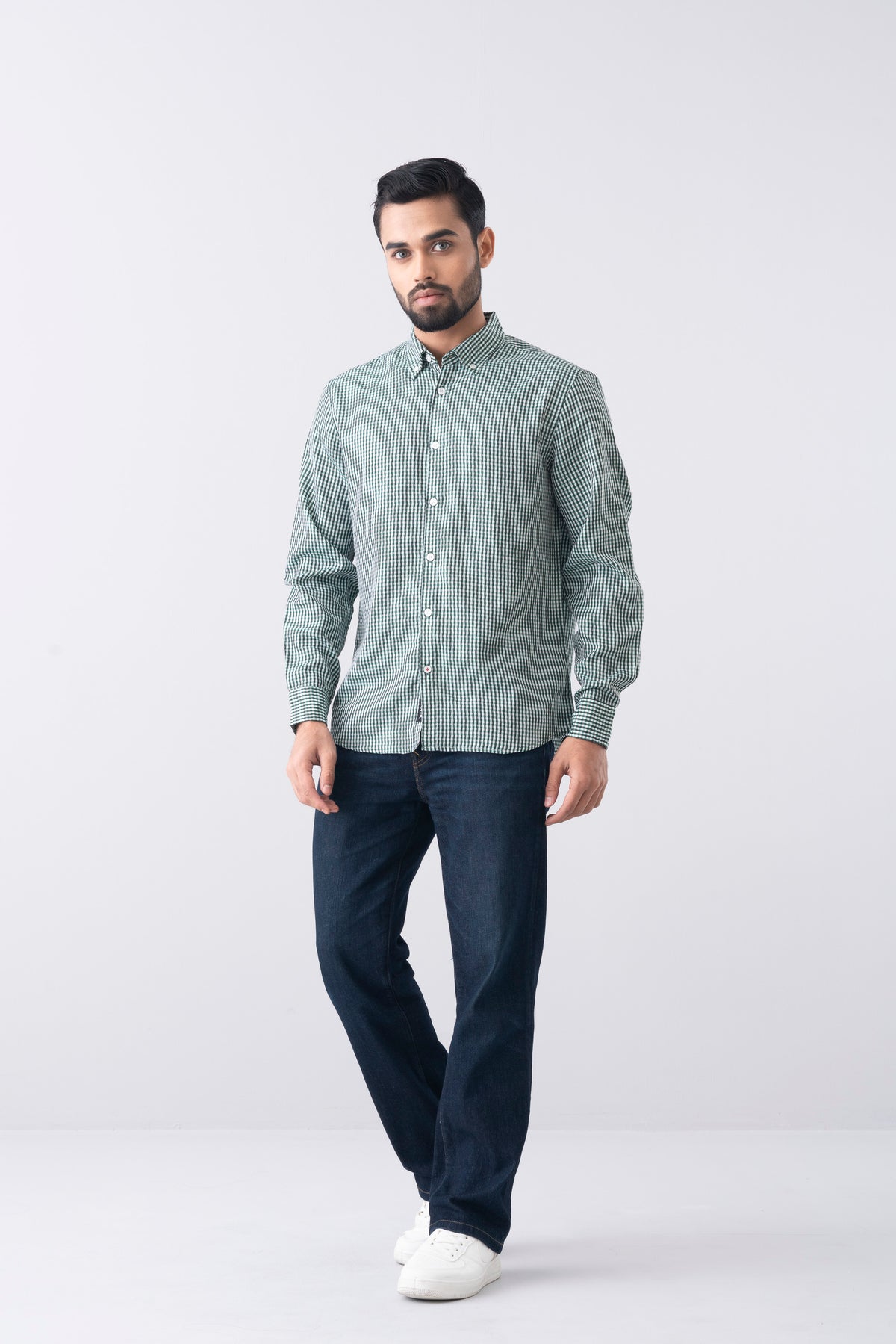 Regular Fit Checkered Casual Shirt
