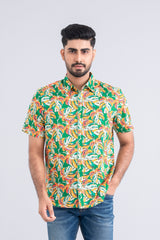 Regular Fit Tropical Printed Casual Shirt
