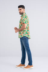 Regular Fit Tropical Printed Casual Shirt