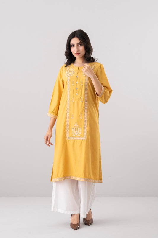 Smart Fit Embroidered Ethnic Kurta