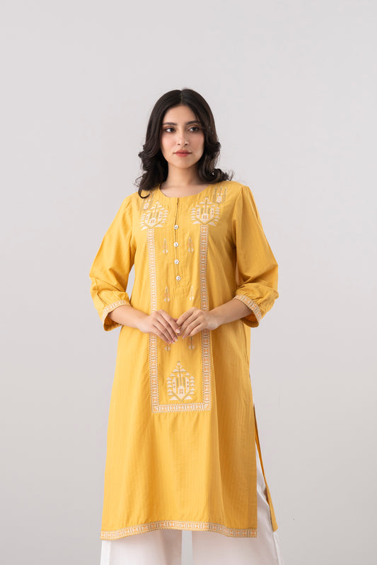 Smart Fit Embroidered Ethnic Kurta