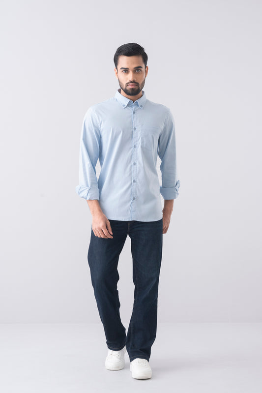 Regular Fit Solid Casual Shirt
