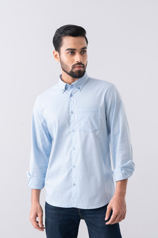 Regular Fit Solid Casual Shirt