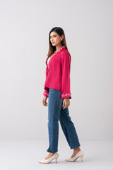 Floral Embroidered Bolero Top