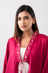 Floral Embroidered Bolero Top