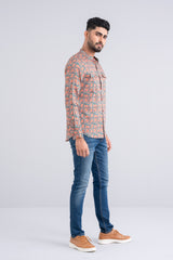 Slim Fit Paisley Printed Casual Shirt
