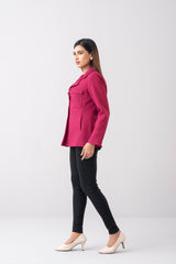 Popcorn Texture Viscose Blazer