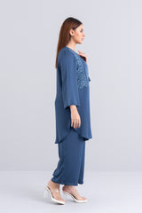 Short-Length Shamu Silk Printed Ethnic Kurti
