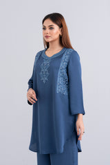 Short-Length Shamu Silk Printed Ethnic Kurti