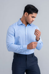 Slim Fit Dobby-Textured Templeton Formal Shirt