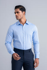 Slim Fit Dobby-Textured Templeton Formal Shirt