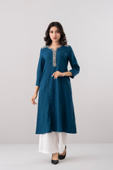 Smart Fit Embroidered Ethnic Kurta
