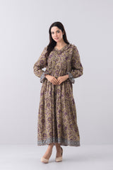 Digital Printed Long Dress - Mystika