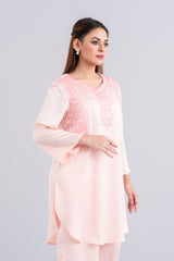 Short-Length Shamu Silk Printed Ethnic Kurti