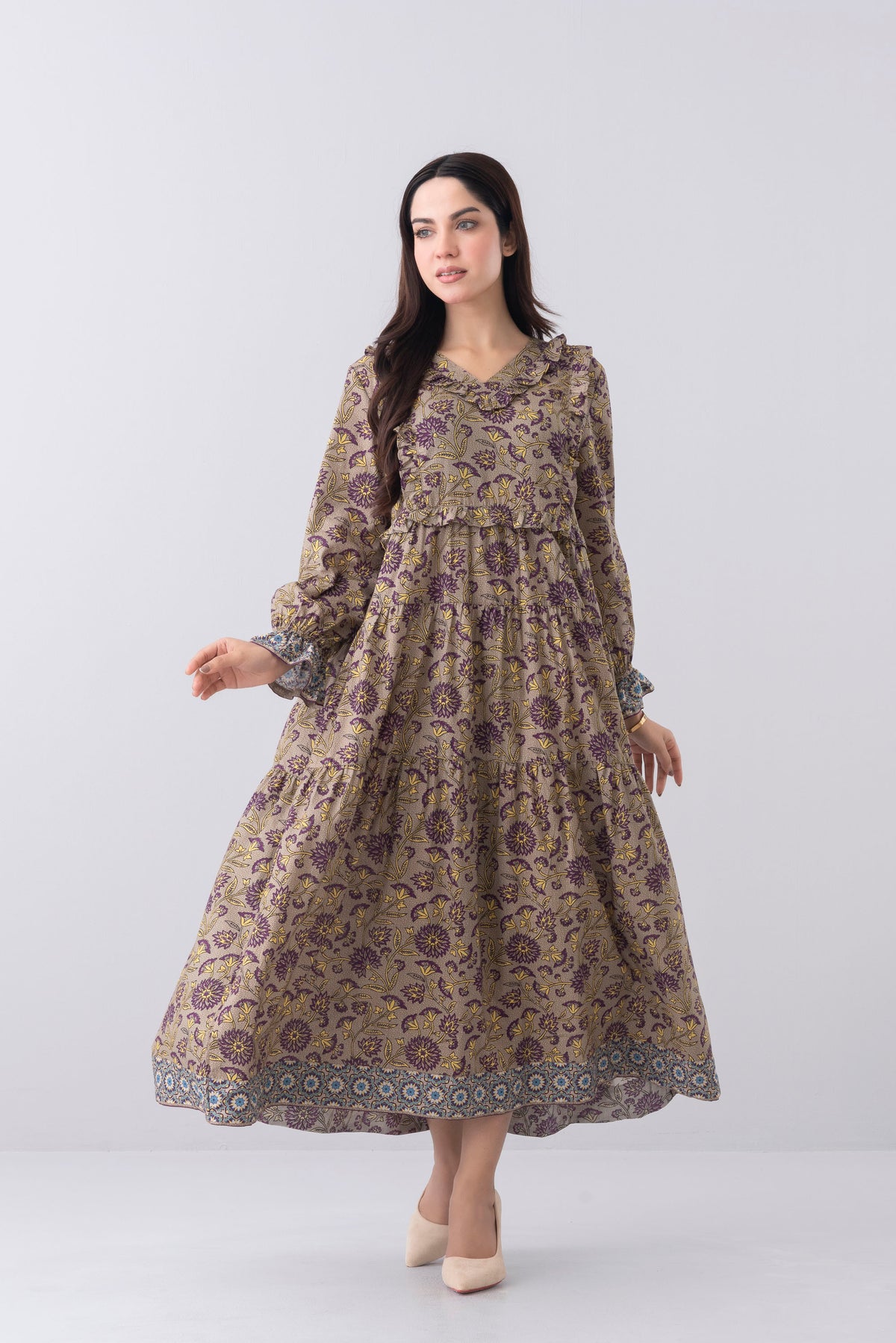 Digital Printed Long Dress - Mystika