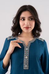 Smart Fit Embroidered Ethnic Kurta