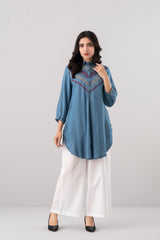 Smart Fit Denim-Style Ethnic Kurti