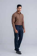 Slim Fit Dobby-Textured Templeton Formal Shirt