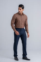 Slim Fit Dobby-Textured Templeton Formal Shirt