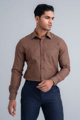Slim Fit Dobby-Textured Templeton Formal Shirt