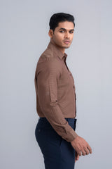 Slim Fit Dobby-Textured Templeton Formal Shirt