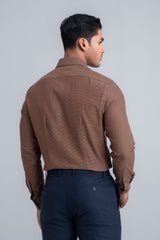 Slim Fit Dobby-Textured Templeton Formal Shirt