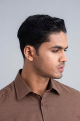 Slim Fit Dobby-Textured Templeton Formal Shirt