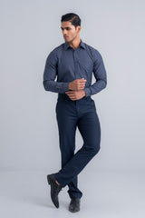 Slim Fit Dobby-Textured Templeton Formal Shirt