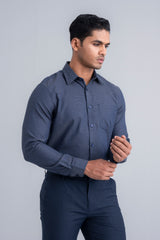 Slim Fit Dobby-Textured Templeton Formal Shirt