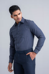 Slim Fit Dobby-Textured Templeton Formal Shirt