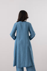 Smart Fit Denim-Style Embroidered Ethnic Kurta