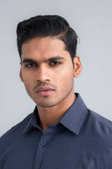 Slim Fit Dobby-Textured Templeton Formal Shirt