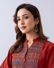 Relaxed Fit Embroidered  Ethnic Kurti