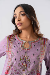 Smart Fit Printed Three-Piece Lawn with Silk Dupatta