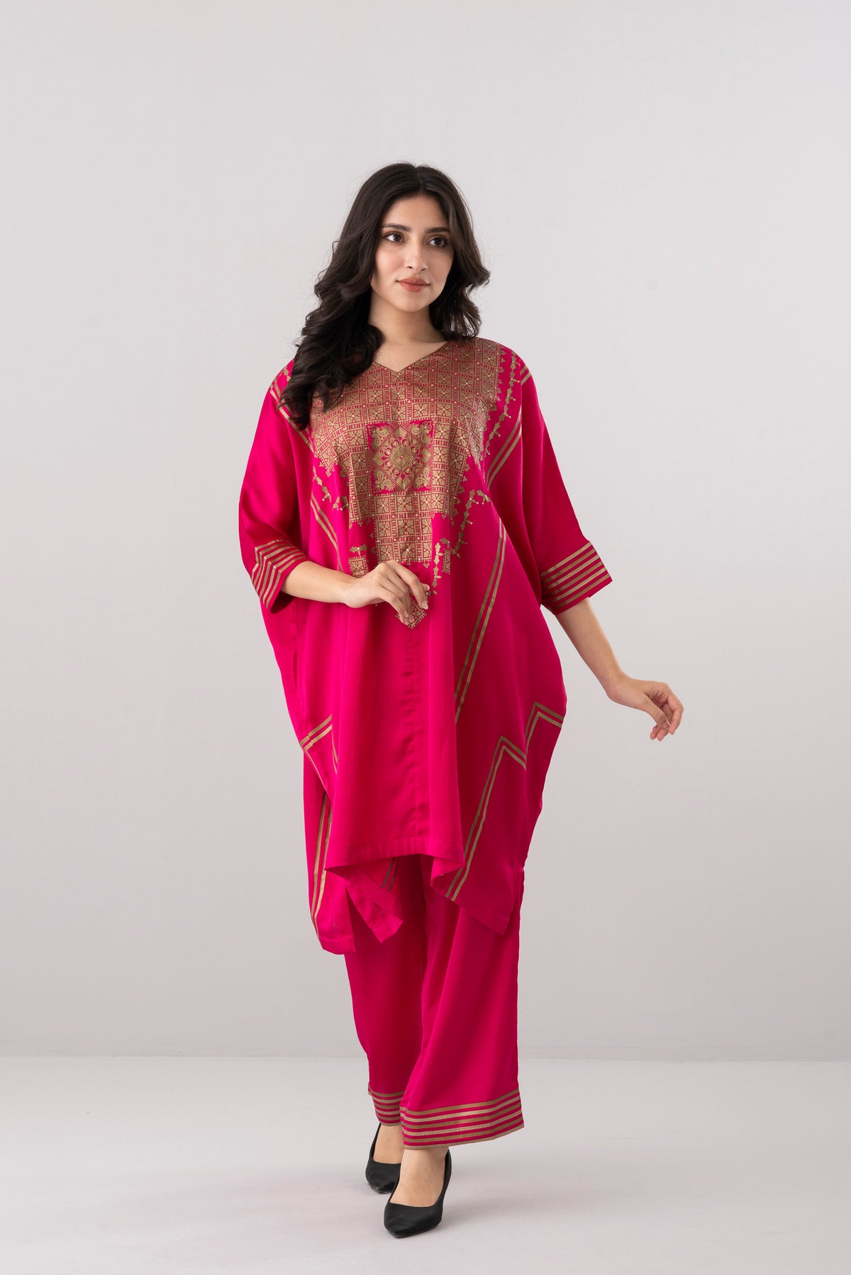 Relaxed Fit Embellished Two-Piece Semi Formal Ethnic Set