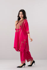 Relaxed Fit Embellished Two-Piece Semi Formal Ethnic Set