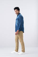 Slim Fit Denim Casual Shirt