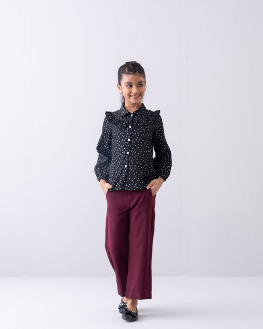 Girls' Printed Woven Top (6-8 Years)