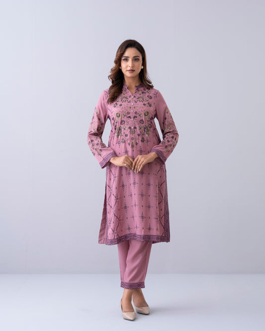 Smart Fit Embroidered Two-Piece Ethnic Set