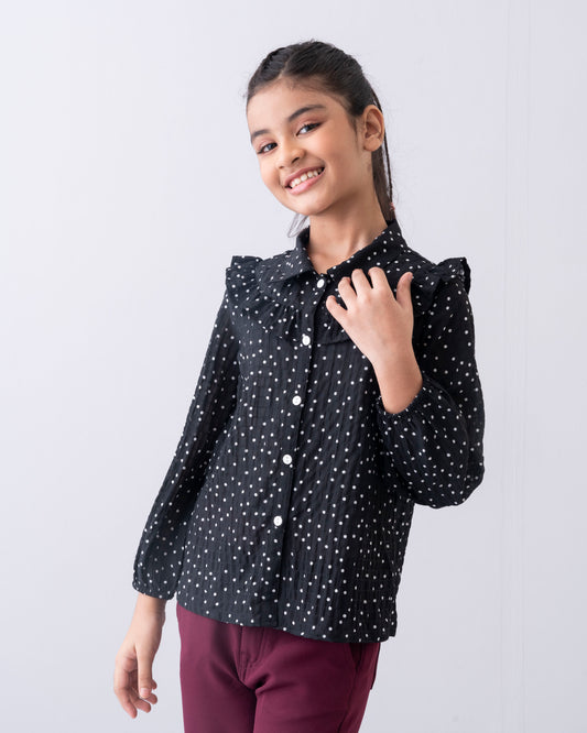 Girls' Printed Woven Top (6-8 Years)