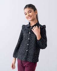 Girls' Printed Woven Top (6-8 Years)