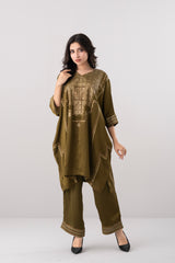 Relaxed Fit Embellished Two-Piece Semi Formal Ethnic Set