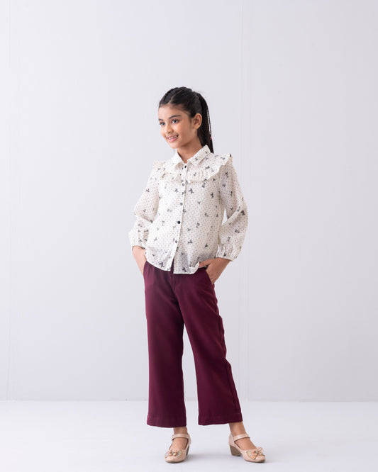 Girls' Printed Woven Top (2-4 Years)