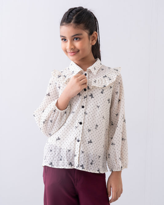 Girls' Printed Woven Top (2-4 Years)