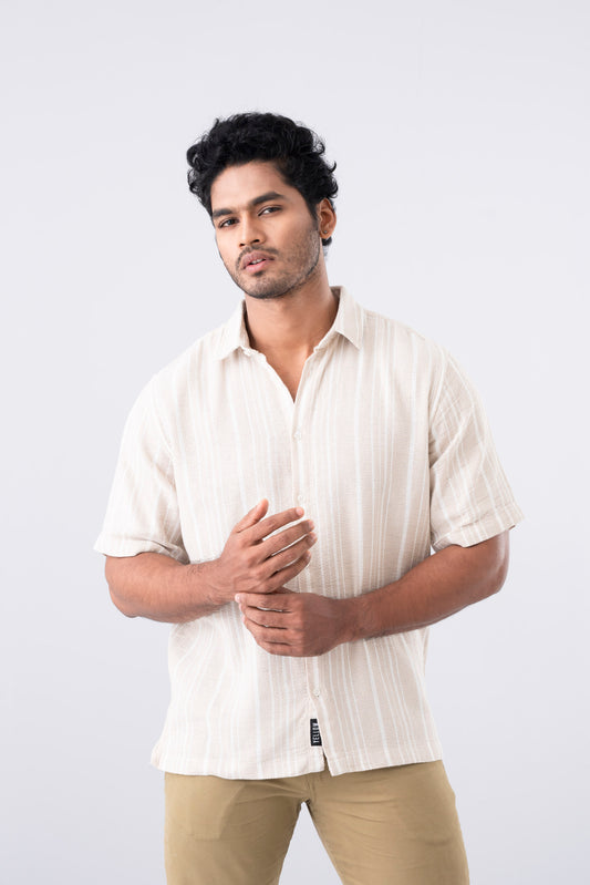 Relaxed Fit Stripe Casual Shirt