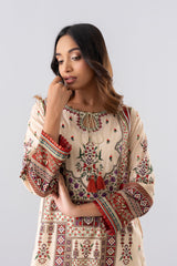 Smart Fit Printed Three-Piece Lawn with Silk Dupatta