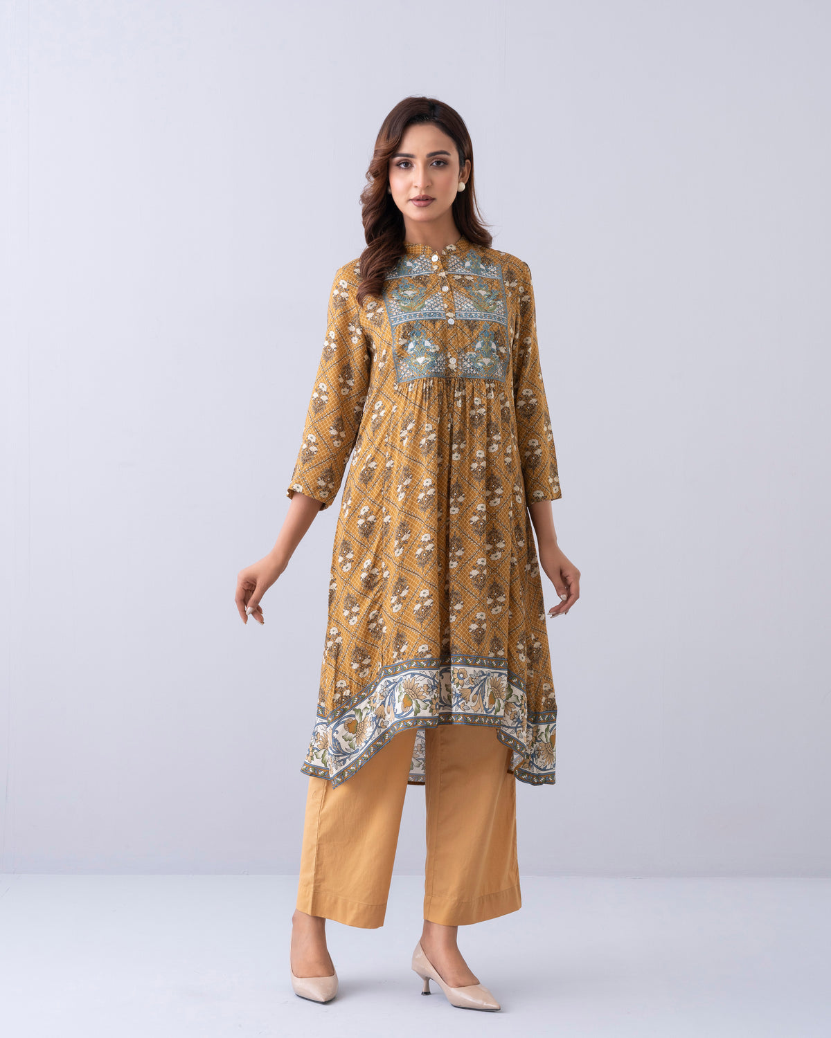 Smart Fit One-Piece Embroidered Ethnic Kurta